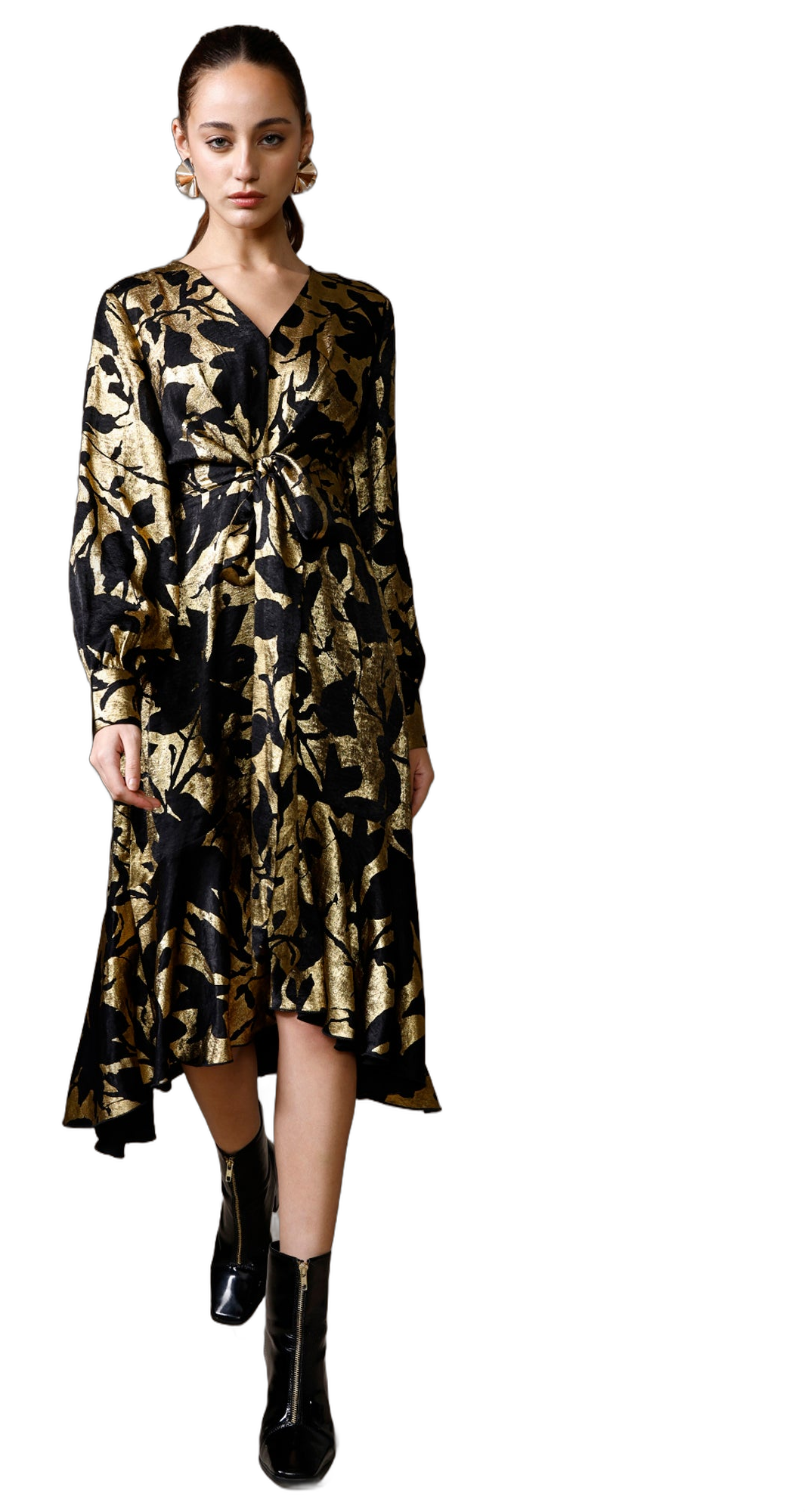 KAZO — Pookie Midi Dress W Tie Up